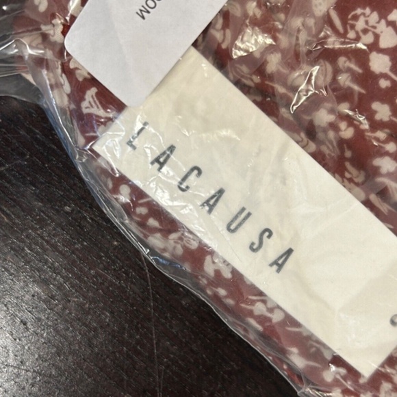 LACAUSA x Anthropologie Playa Mini Babydoll Dress Coco Magic Mushroom Size M - Picture 6 of 7